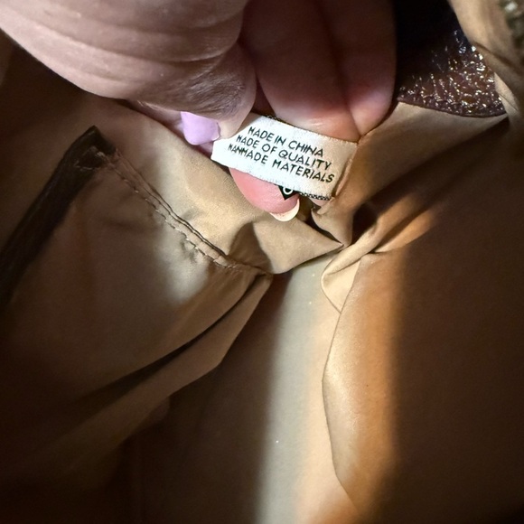 Nine West Brown Leather Shoulder Bag with Gold Hardware - Picture 12 of 12